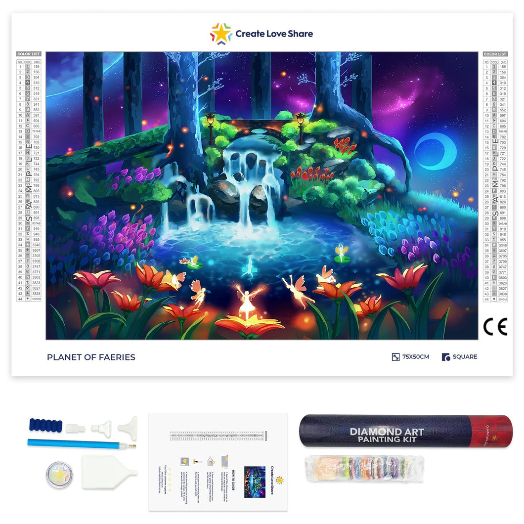 Planet of Faeries Diamond Painting Art Kit Create Love Share 