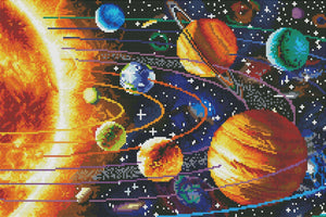 planetary system diamond painting, planetary system diamond art by Create Love Share Australia