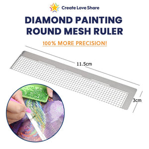 Ruler Guide Alignment Tool for Diamond Painting Create Love Share Round 