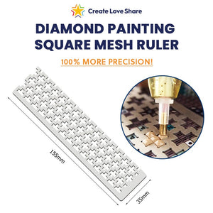 Ruler Guide Alignment Tool for Diamond Painting Create Love Share Square 