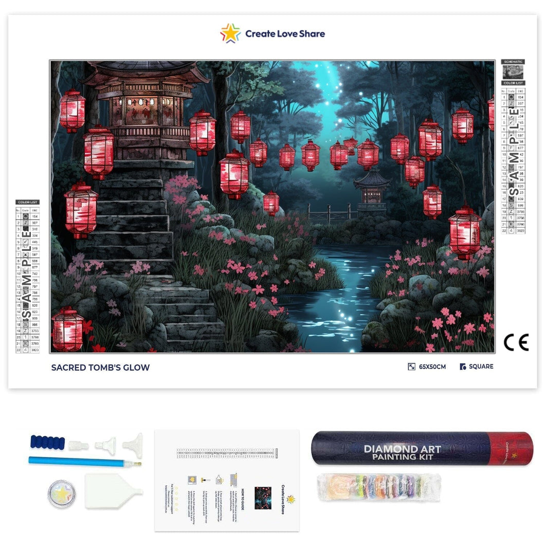 Sacred Tomb's Glow full drill diamond painting by create love share