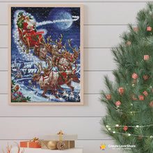Load image into Gallery viewer, Santa&#39;s Sleigh Team Diamond Painting Art Kit Create Love Share 
