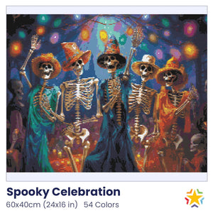 Spooky Celebration diamond painting rendering preview by create love share