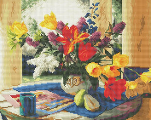 spring bouquet diamond painting rendering preview by create love share