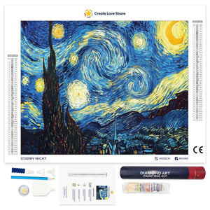 starry night diamond painting, starry night diamond art by Create Love Share Australia