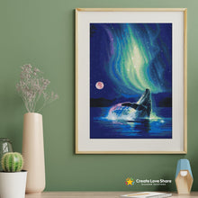 Load image into Gallery viewer, touch the sky diamond painting canvas kit layout by create love share

