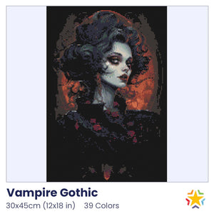 Vampire Gothic diamond painting rendering preview by create love share