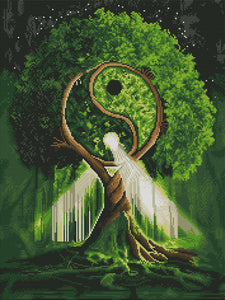 Yin Yang Tree Diamond Painting Art Kit Create Love Share 