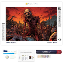 Load image into Gallery viewer, Zombies in the City full drill diamond painting by create love share
