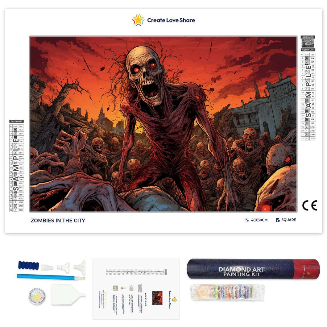 Zombies in the City full drill diamond painting by create love share